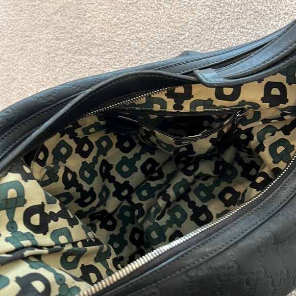 Authentic Black Leather GUCCI Hobo/Shoulder Bag EXCELLENT condition - Picture 8 of 11